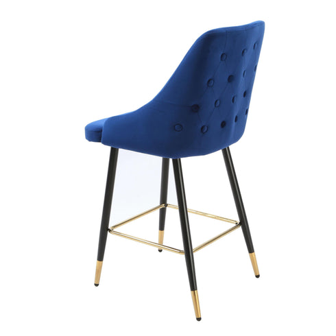 Native Home Lifestyle Chesterfield Navy Blue Kitchen Bar Stools (Set Of 2)